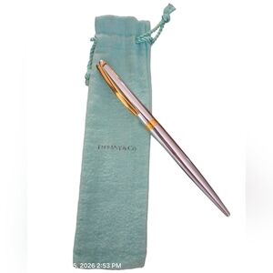 TIFFANY & CO TWO TONE T-CLIP BALLPOINT PEN